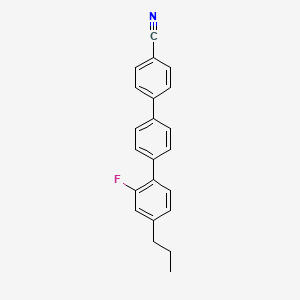 molecular formula C22H18FN B3229028 [1,1':4',1''-Terphenyl]-4-carbonitrile, 2''-fluoro-4''-propyl- CAS No. 127523-41-5