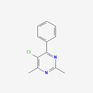 molecular formula C12H11ClN2 B3229034 5-Chloro-2,4-dimethyl-6-phenylpyrimidine CAS No. 127588-23-2