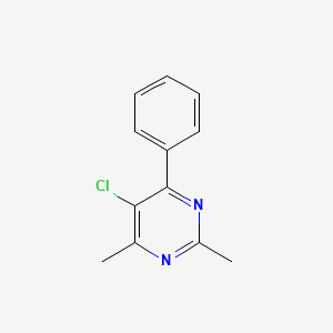 molecular formula C12H11ClN2 B3229034 5-氯-2,4-二甲基-6-苯基嘧啶 CAS No. 127588-23-2