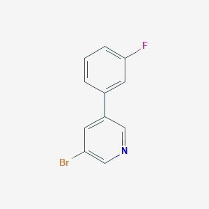molecular formula C11H7BrFN B3229038 3-Bromo-5-(3-fluorophenyl)pyridine CAS No. 1276123-21-7