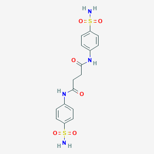 molecular formula C16H18N4O6S2 B322904 N,N'-bis(4-sulfamoylphenyl)butanediamide 