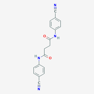 molecular formula C18H14N4O2 B322905 N,N'-bis(4-cyanophenyl)butanediamide 