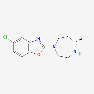 molecular formula C13H16ClN3O B3229054 (S)-5-氯-2-(5-甲基-1,4-二氮杂环戊烷-1-基)苯并[d]恶唑 CAS No. 1276666-15-9