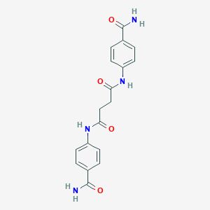 molecular formula C18H18N4O4 B322906 N,N'-bis(4-carbamoylphenyl)butanediamide 