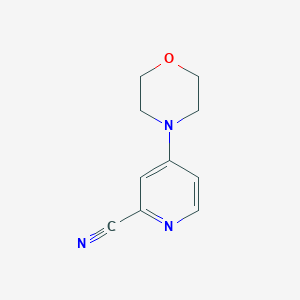 molecular formula C10H11N3O B3229063 2-Pyridinecarbonitrile, 4-(4-morpholinyl)- CAS No. 127680-90-4