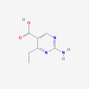 molecular formula C7H9N3O2 B3229100 2-Amino-4-ethylpyrimidine-5-carboxylic acid CAS No. 127958-01-4
