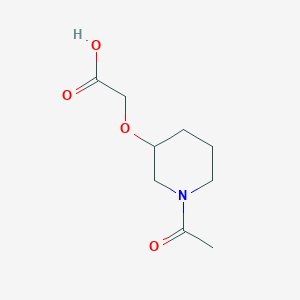 molecular formula C9H15NO4 B3229105 (1-Acetyl-piperidin-3-yloxy)-acetic acid CAS No. 127958-78-5