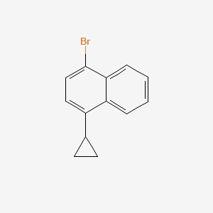 molecular formula C13H11B B3229110 Naphthalene, 1-bromo-4-cyclopropyl- CAS No. 127971-24-8