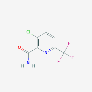 molecular formula C7H4ClF3N2O B3229119 3-Chloro-6-(trifluoromethyl)picolinamide CAS No. 1279815-47-2
