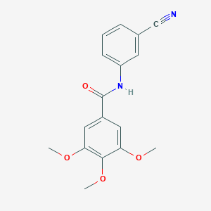 molecular formula C17H16N2O4 B322912 N-(3-cyanophenyl)-3,4,5-trimethoxybenzamide 