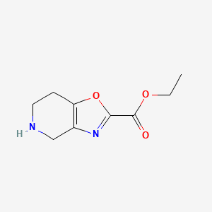 molecular formula C9H12N2O3 B3229123 Ethyl 4,5,6,7-tetrahydrooxazolo[4,5-c]pyridine-2-carboxylate CAS No. 1279819-22-5