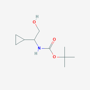 molecular formula C10H19NO3 B3229124 2-(Boc-amino)-2-cyclopropylethanol CAS No. 1279821-50-9