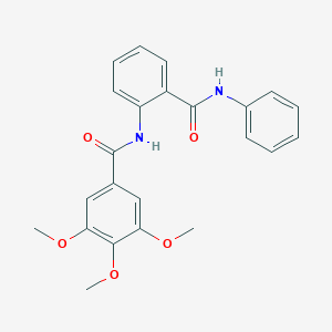 molecular formula C23H22N2O5 B322913 3,4,5-trimethoxy-N-[2-(phenylcarbamoyl)phenyl]benzamide 