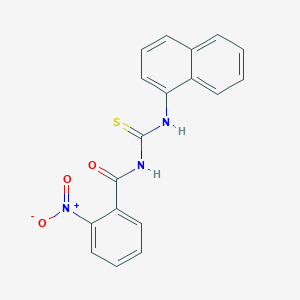 molecular formula C18H13N3O3S B322917 N-(naphthalen-1-ylcarbamothioyl)-2-nitrobenzamide 