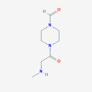 molecular formula C8H15N3O2 B3229172 4-(N-methylglycyl)piperazine-1-carbaldehyde CAS No. 1282097-55-5