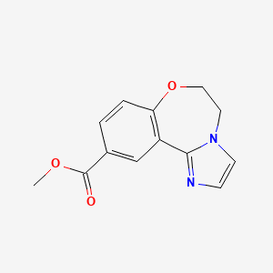 molecular formula C13H12N2O3 B3229192 Methyl 5,6-dihydrobenzo[f]imidazo[1,2-d][1,4]oxazepine-10-carboxylate CAS No. 1282516-42-0