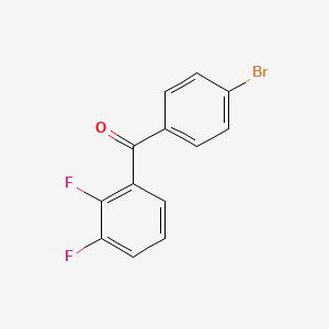 molecular formula C13H7BrF2O B3229196 (4-Bromophenyl)-(2,3-difluorophenyl)methanone CAS No. 1282790-00-4