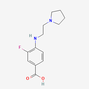 3-Fluoro-4-{[2-(pyrrolidin-1-yl)ethyl]amino}benzoic acid