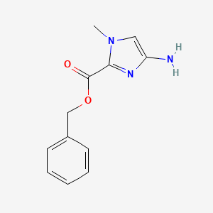 molecular formula C12H13N3O2 B3229206 Benzyl 4-amino-1-methyl-1H-imidazole-2-carboxylate CAS No. 128293-66-3