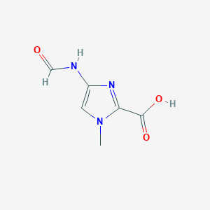 molecular formula C6H7N3O3 B3229214 4-Formamido-1-methyl-1H-imidazole-2-carboxylic acid CAS No. 128293-68-5