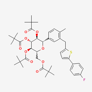 D-Glucitol, 1,5-anhydro-1-C-[3-[[5-(4-fluorophenyl)-2-thienyl]methyl]-4-methylphenyl]-, 2,3,4,6-tetrakis(2,2-dimethylpropanoate), (1S)-