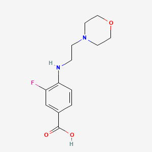 molecular formula C13H17FN2O3 B3229248 3-Fluoro-4-{[2-(morpholin-4-yl)ethyl]amino}benzoic acid CAS No. 1283364-87-3