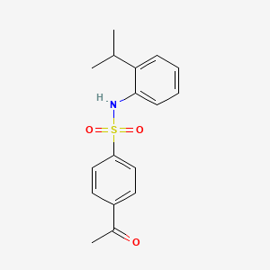 molecular formula C17H19NO3S B3229280 4-Acetyl-N-(2-isopropylphenyl)benzenesulfonamide CAS No. 1284730-41-1