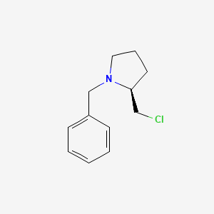 molecular formula C12H16ClN B3229304 (S)-1-Benzyl-2-chloromethyl-pyrrolidine CAS No. 128574-35-6