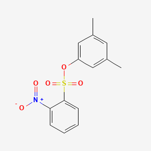 molecular formula C14H13NO5S B3229314 3,5-Dimethylphenyl 2-nitrobenzenesulfonate CAS No. 1286096-86-3