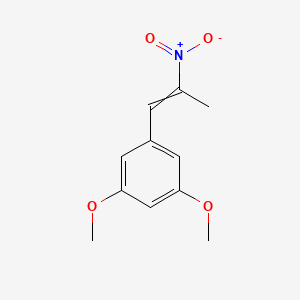 molecular formula C11H13NO4 B3229357 1,3-dimethoxy-5-[(E)-2-nitroprop-1-enyl]benzene CAS No. 128638-55-1