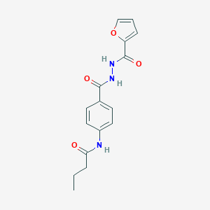 molecular formula C16H17N3O4 B322936 N-(4-{[2-(2-furoyl)hydrazino]carbonyl}phenyl)butanamide 