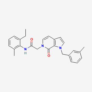 molecular formula C26H27N3O2 B3229372 N-(2-ethyl-6-methylphenyl)-2-[1-(3-methylbenzyl)-7-oxo-1,7-dihydro-6H-pyrrolo[2,3-c]pyridin-6-yl]acetamide CAS No. 1286703-37-4