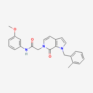 molecular formula C24H23N3O3 B3229376 N-(3-methoxyphenyl)-2-[1-(2-methylbenzyl)-7-oxo-1,7-dihydro-6H-pyrrolo[2,3-c]pyridin-6-yl]acetamide CAS No. 1286703-39-6