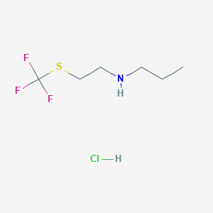 molecular formula C6H13ClF3NS B3229428 N-Propyl-[2-(trifluoromethylthio)ethyl]amine hydrochloride CAS No. 1286744-09-9