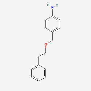 molecular formula C15H17NO B3229452 4-(Phenethoxymethyl)aniline CAS No. 128702-32-9