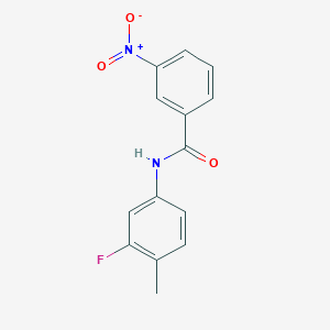 molecular formula C14H11FN2O3 B322950 N-(3-fluoro-4-methylphenyl)-3-nitrobenzamide 