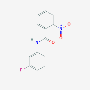 molecular formula C14H11FN2O3 B322951 N-(3-fluoro-4-methylphenyl)-2-nitrobenzamide 