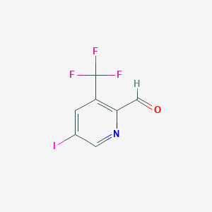 molecular formula C7H3F3INO B3229514 2-Pyridinecarboxaldehyde, 5-iodo-3-(trifluoromethyl)- CAS No. 1289045-37-9