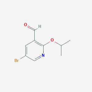 molecular formula C9H10BrNO2 B3229520 5-Bromo-2-isopropoxynicotinaldehyde CAS No. 1289047-61-5