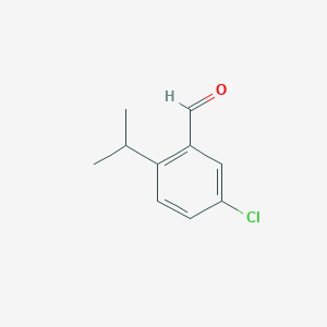 molecular formula C10H11ClO B3229541 Benzaldehyde, 5-chloro-2-(1-methylethyl)- CAS No. 1289090-35-2