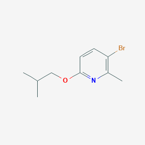 molecular formula C10H14BrNO B3229549 3-Bromo-2-methyl-6-(2-methylpropoxy)pyridine CAS No. 1289124-13-5