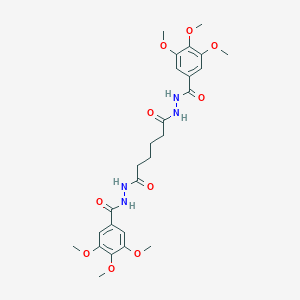 molecular formula C26H34N4O10 B322958 N'~1~,N'~6~-bis[(3,4,5-trimethoxyphenyl)carbonyl]hexanedihydrazide 