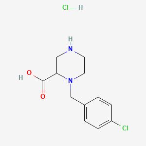 1-(4-Chloro-benzyl)-piperazine-2-carboxylic acid hydrochloride