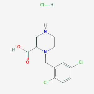 1-(2,5-Dichloro-benzyl)-piperazine-2-carboxylic acid hydrochloride