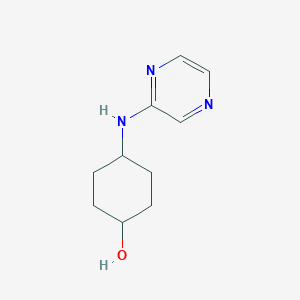 molecular formula C10H15N3O B3229639 4-(Pyrazin-2-ylamino)-cyclohexanol CAS No. 1289385-10-9