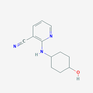 molecular formula C12H15N3O B3229649 2-((4-Hydroxycyclohexyl)amino)nicotinonitrile CAS No. 1289385-23-4