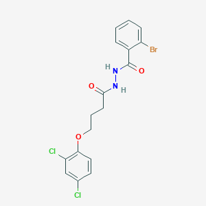 molecular formula C17H15BrCl2N2O3 B322966 2-bromo-N'-[4-(2,4-dichlorophenoxy)butanoyl]benzohydrazide 