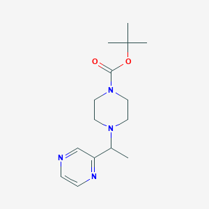 tert-Butyl 4-(1-(pyrazin-2-yl)ethyl)piperazine-1-carboxylate