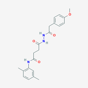 molecular formula C21H25N3O4 B322971 N-(2,5-dimethylphenyl)-4-{2-[(4-methoxyphenyl)acetyl]hydrazino}-4-oxobutanamide 