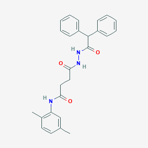 molecular formula C26H27N3O3 B322972 N-(2,5-dimethylphenyl)-4-[2-(diphenylacetyl)hydrazino]-4-oxobutanamide 